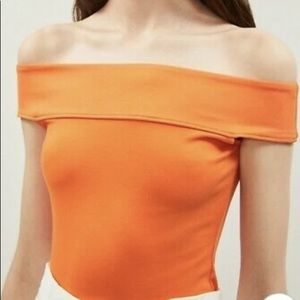 New Orange Off Shoulder Top - NEW WITH TAGS